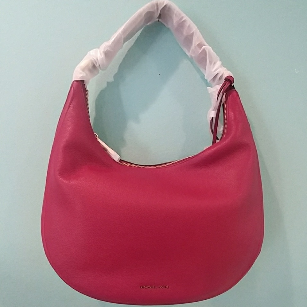 🆕 Michael Kors Lydia LG SOFT HOBO leather purse